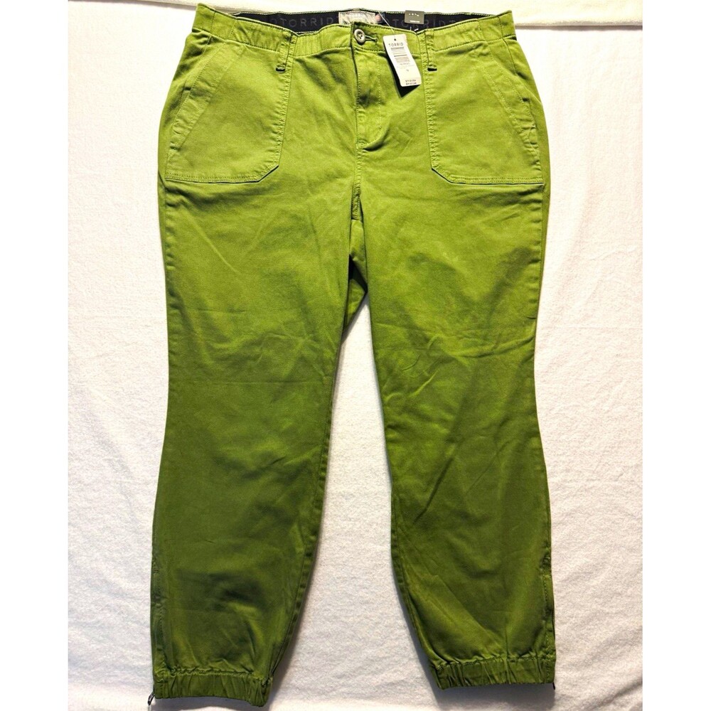 NWT Torrid Size 18R Green Comfort Flex Stretch Twill Jogger Pants